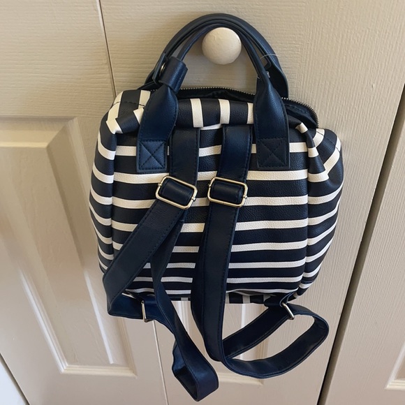 Navy blue and white book bag - Picture 3 of 3
